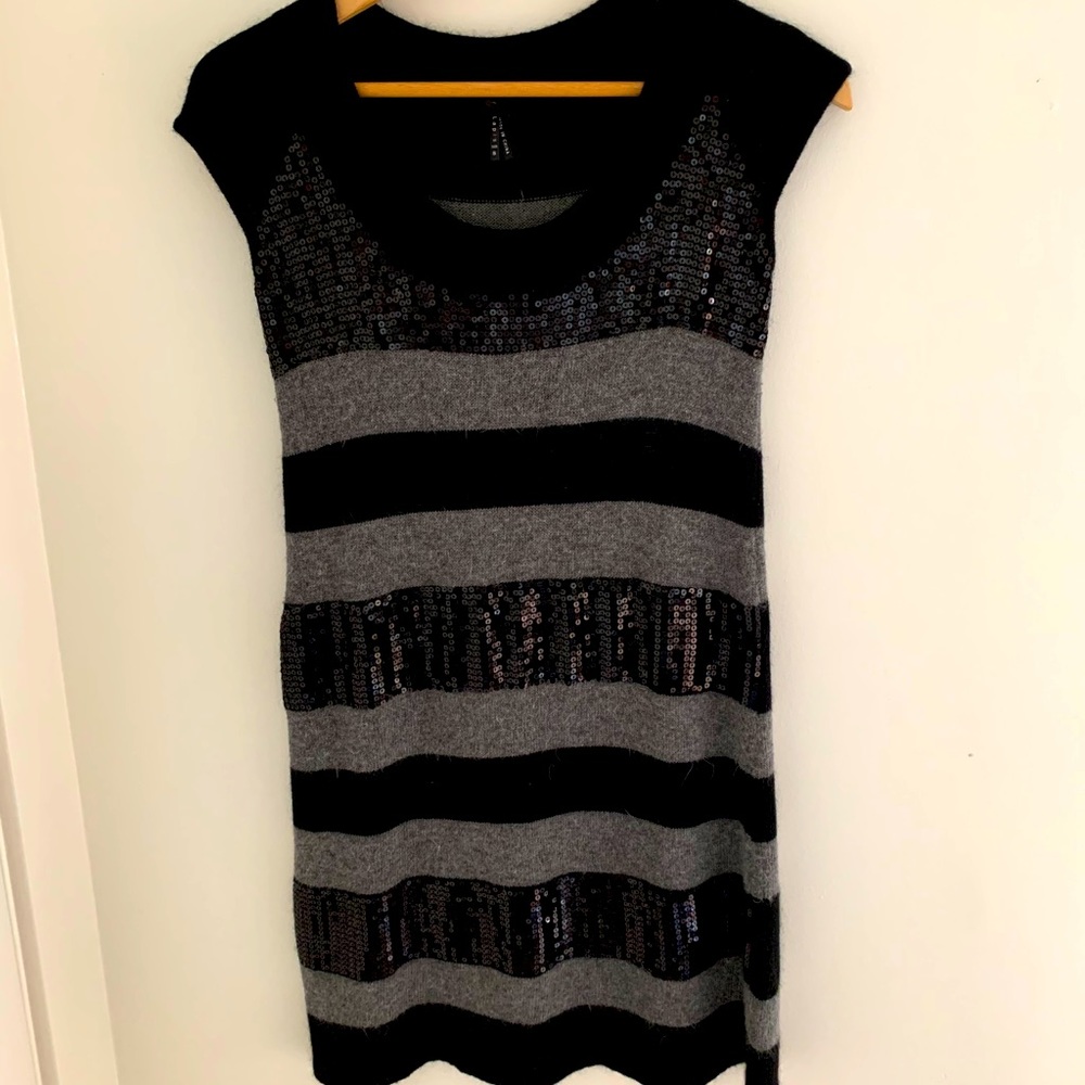 LAPIS Angora Wool Sequin Dress Anthropologie
